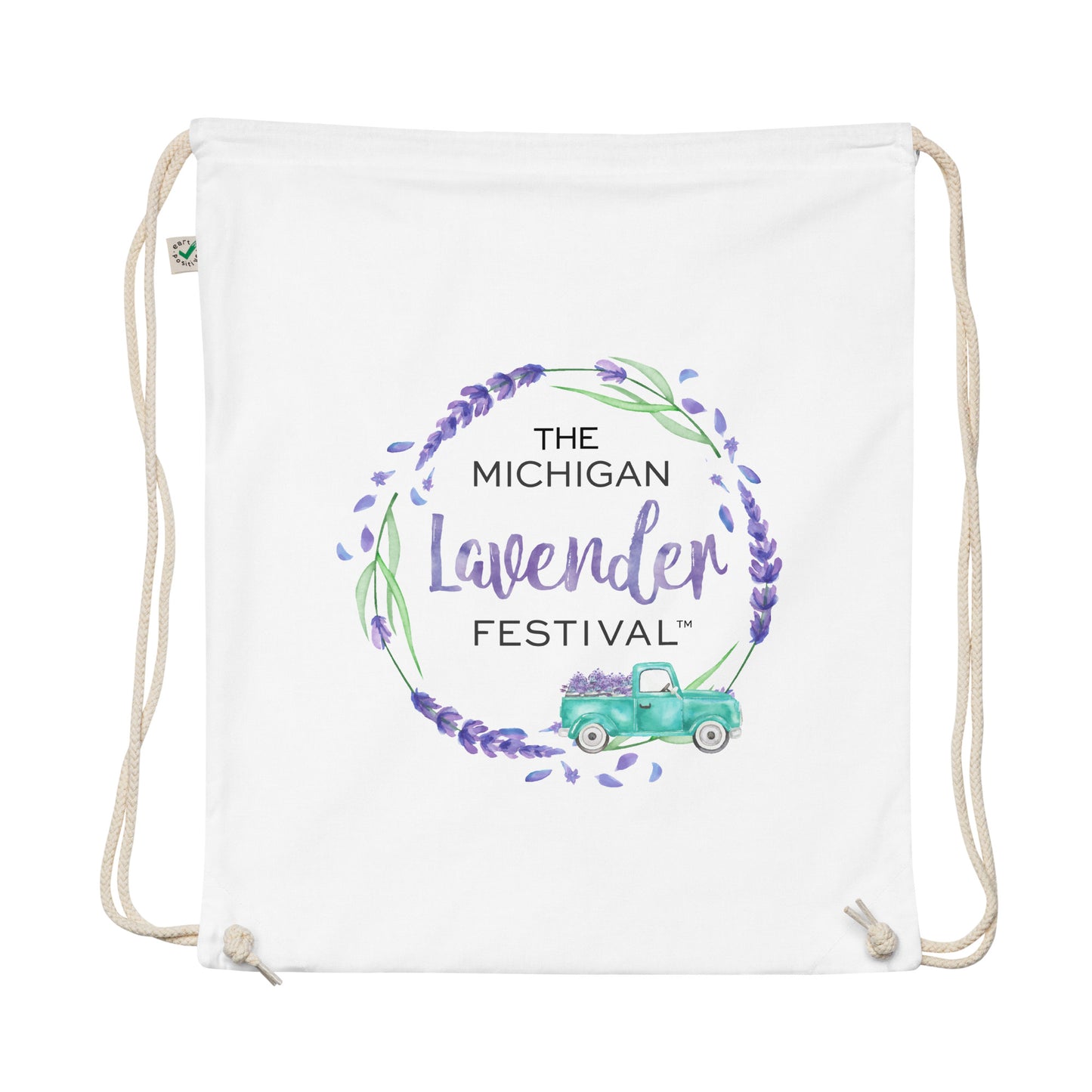 Organic cotton drawstring bag